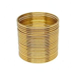 I Jewels Traditional Lightweight Classic Slim Stacked Bangles Set For Women